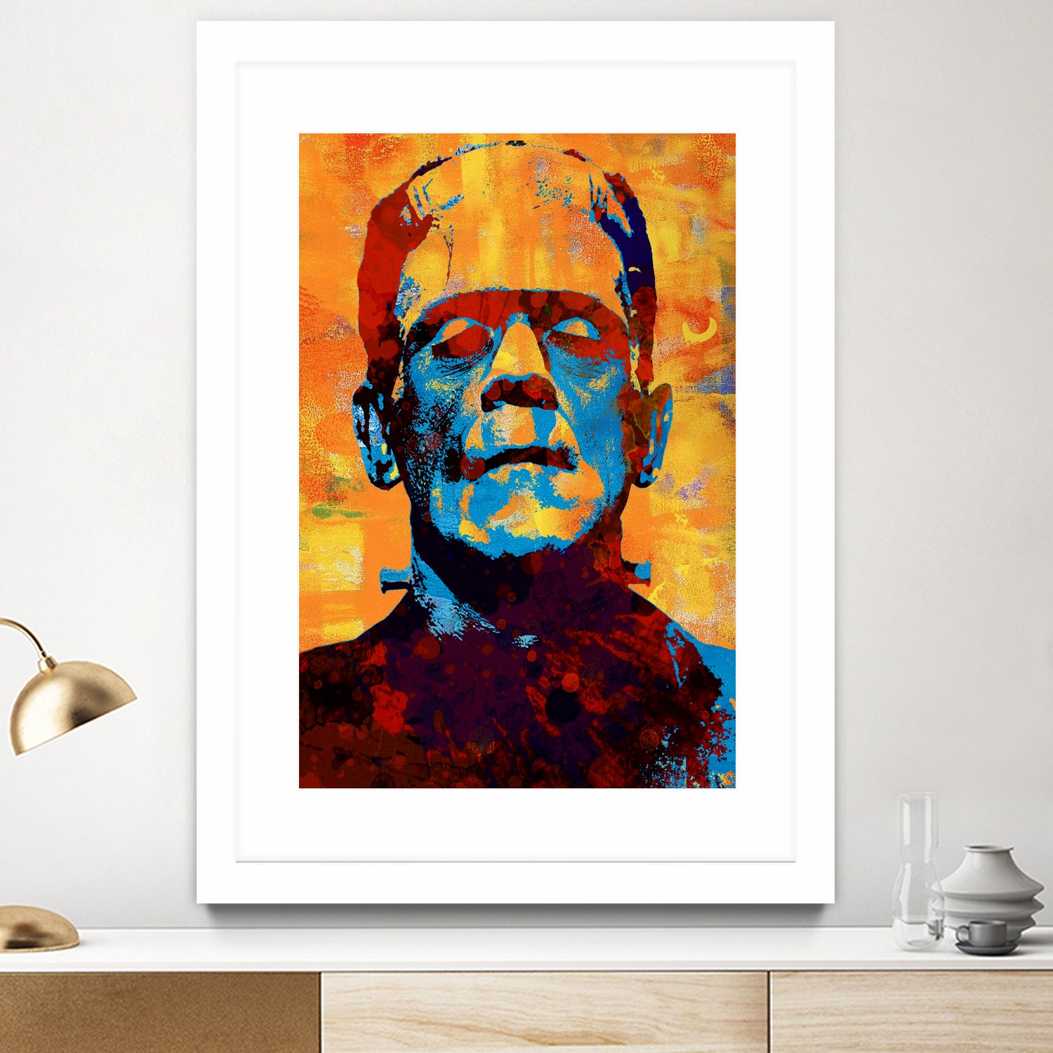 Frankenstein by Stephen Chambers on GIANT ART - yellow digital painting