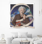 Albert Einstein by Asya Mitskevich on GIANT ART - blue digital painting