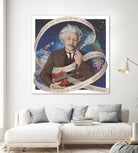 Albert Einstein by Asya Mitskevich on GIANT ART - blue digital painting