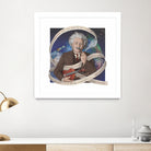 Albert Einstein by Asya Mitskevich on GIANT ART - blue digital painting