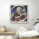 Albert Einstein by Asya Mitskevich on GIANT ART - blue digital painting