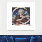 Albert Einstein by Asya Mitskevich on GIANT ART - blue digital painting