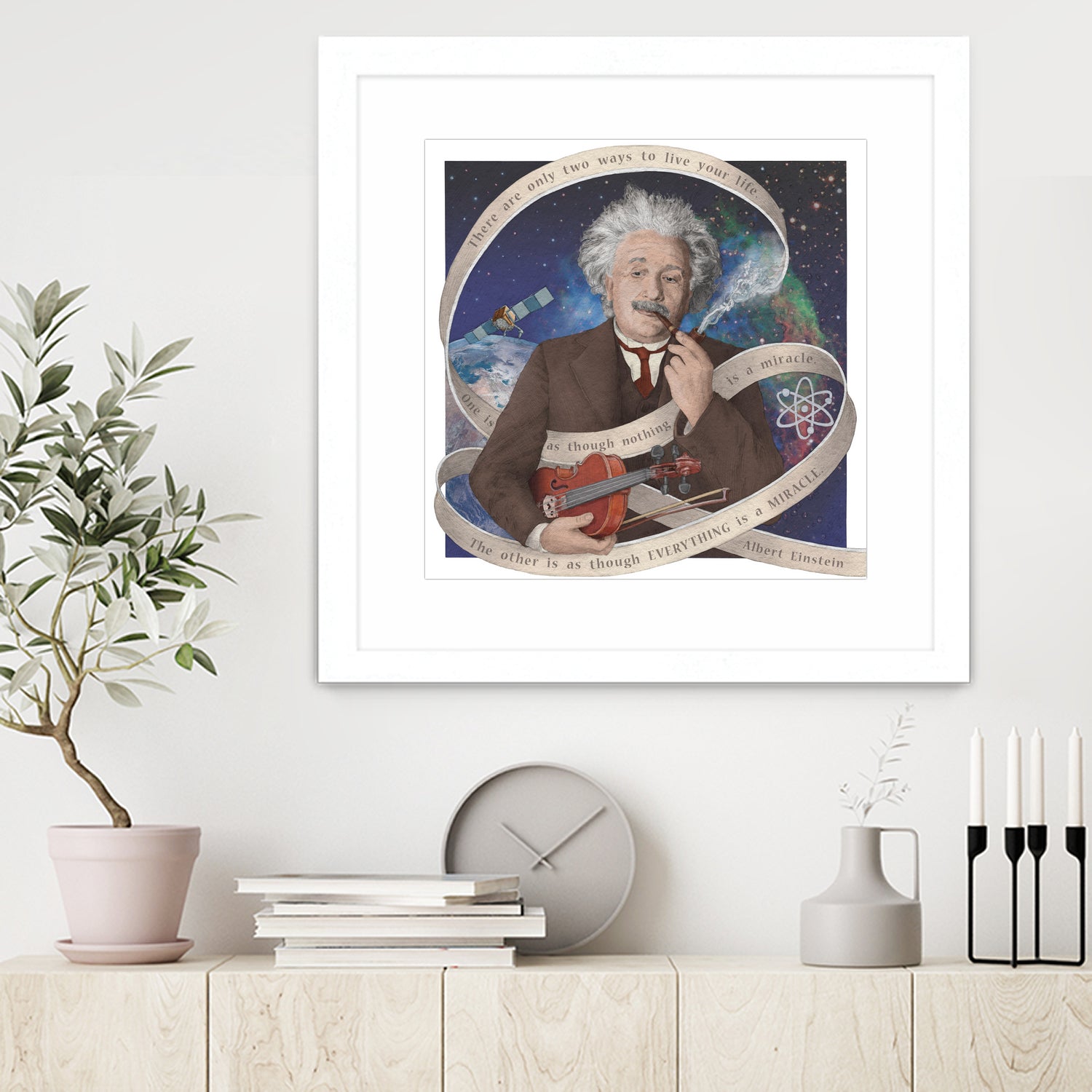 Albert Einstein by Asya Mitskevich on GIANT ART - blue digital painting