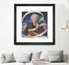 Albert Einstein by Asya Mitskevich on GIANT ART - blue digital painting