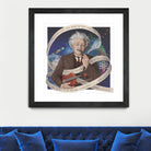 Albert Einstein by Asya Mitskevich on GIANT ART - blue digital painting