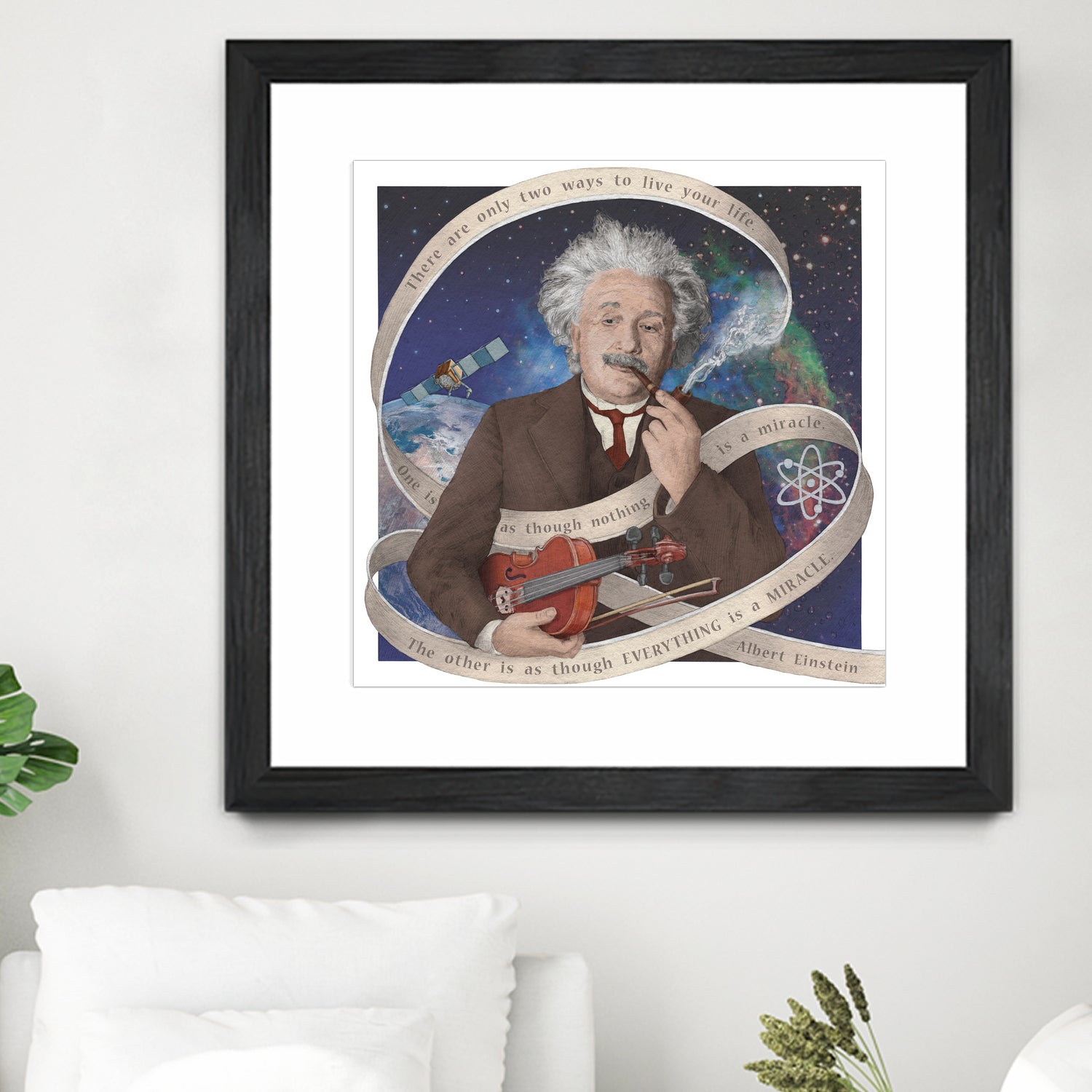 Albert Einstein by Asya Mitskevich on GIANT ART - blue digital painting