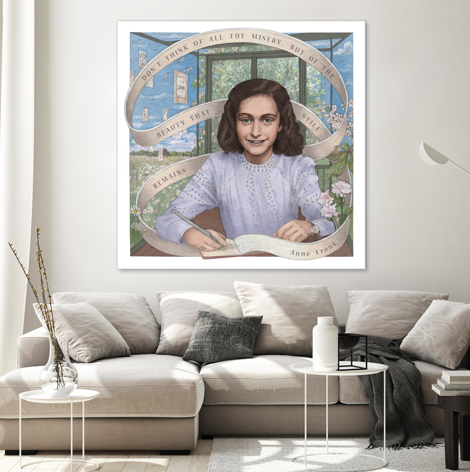 Anne Frank by Asya Mitskevich on GIANT ART - pink digital painting