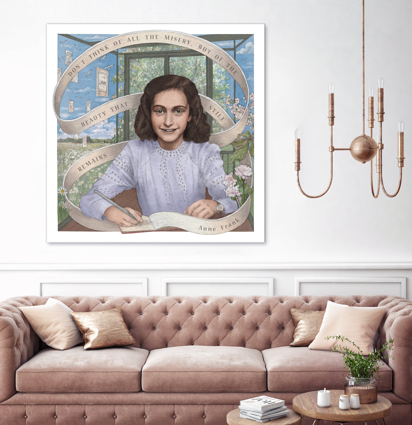 Anne Frank by Asya Mitskevich on GIANT ART - pink digital painting