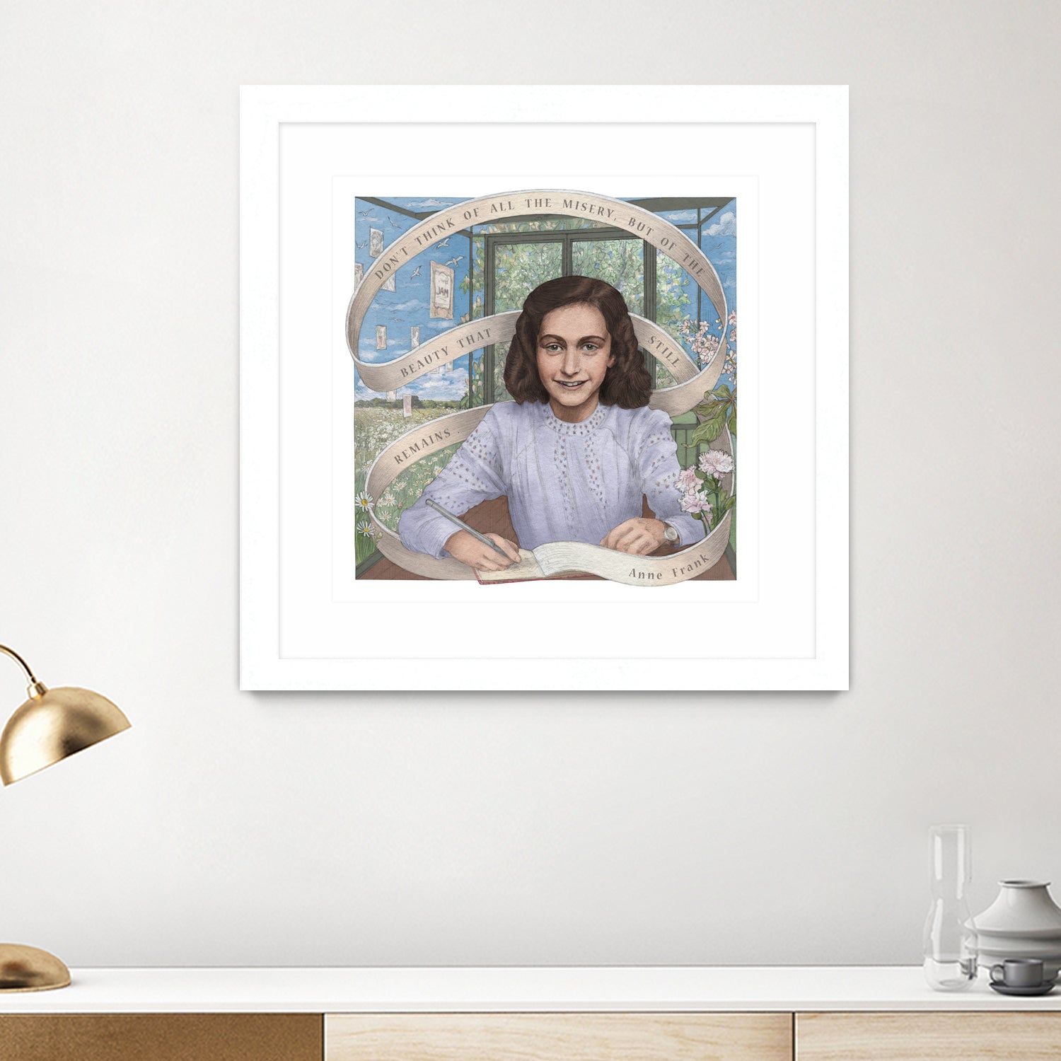 Anne Frank by Asya Mitskevich on GIANT ART - pink digital painting