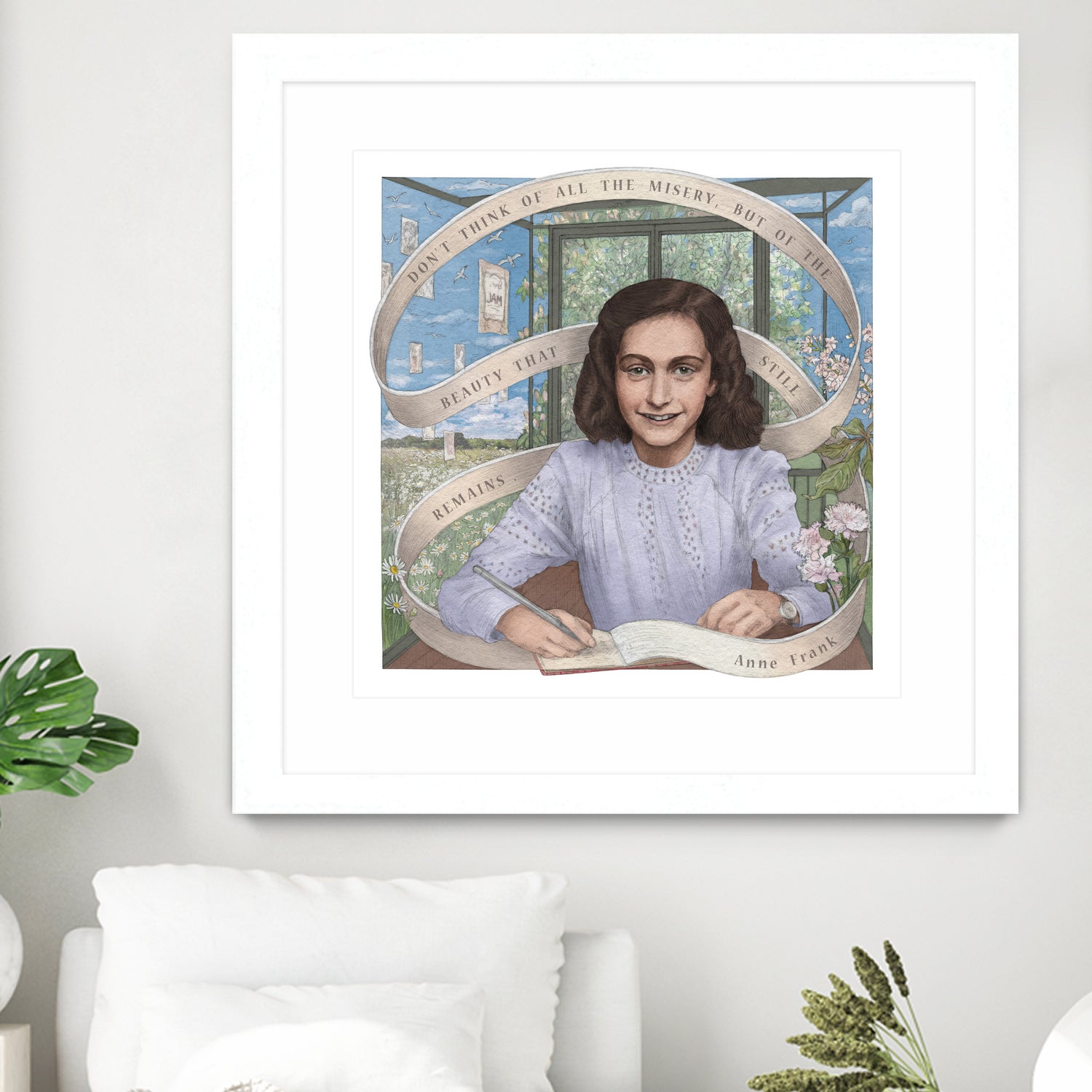 Anne Frank by Asya Mitskevich on GIANT ART - pink digital painting