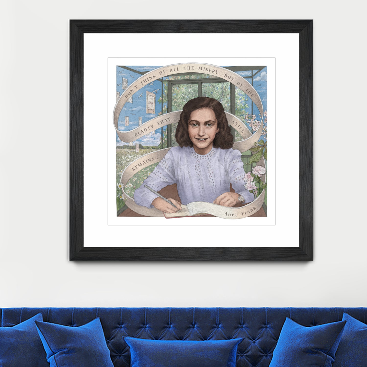 Anne Frank by Asya Mitskevich on GIANT ART - pink digital painting