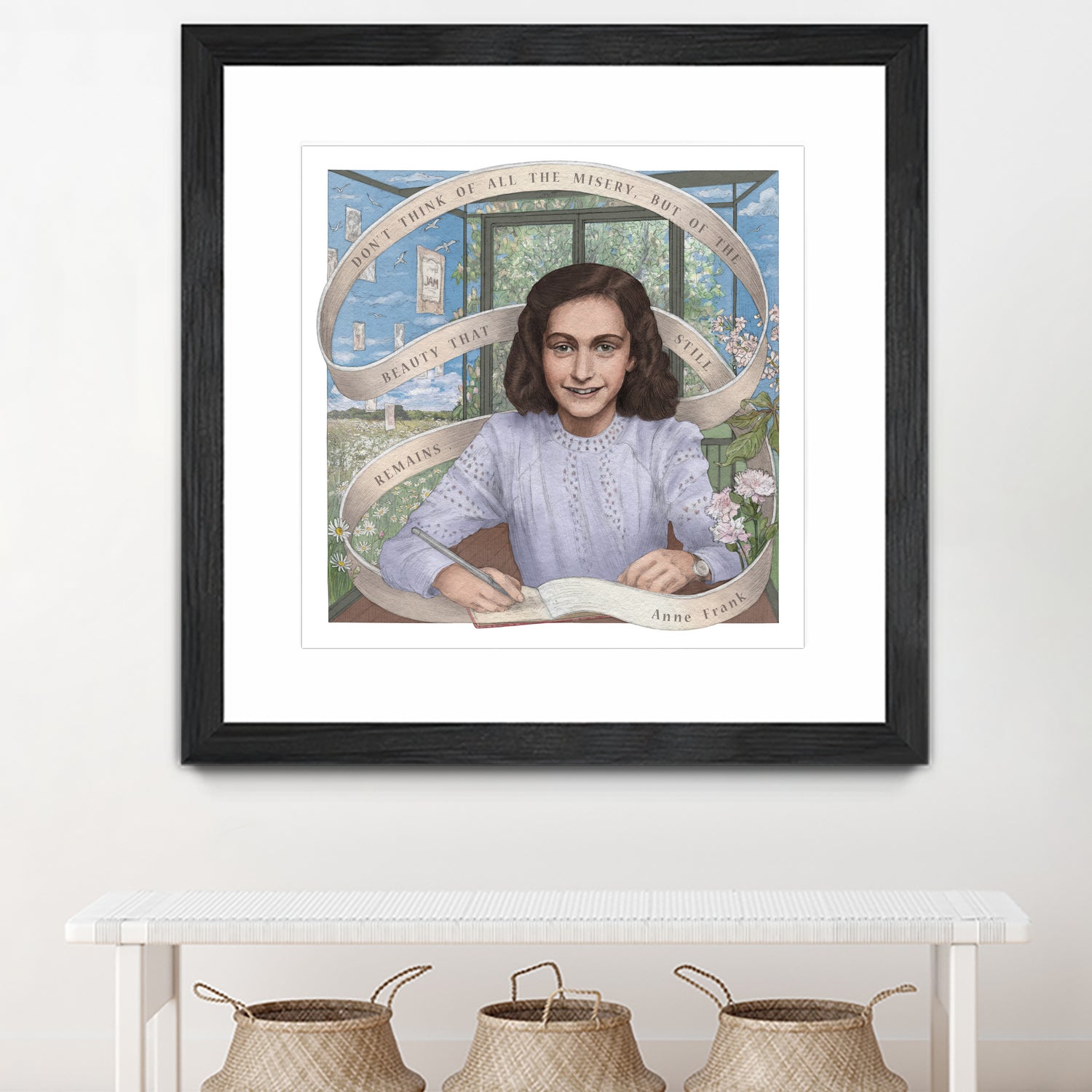 Anne Frank by Asya Mitskevich on GIANT ART - pink digital painting