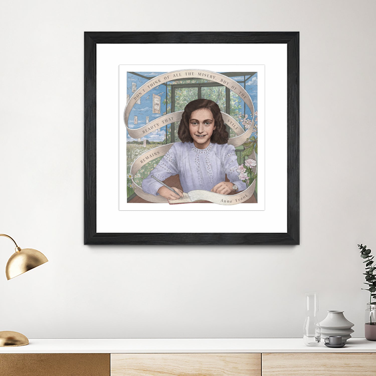 Anne Frank by Asya Mitskevich on GIANT ART - pink digital painting