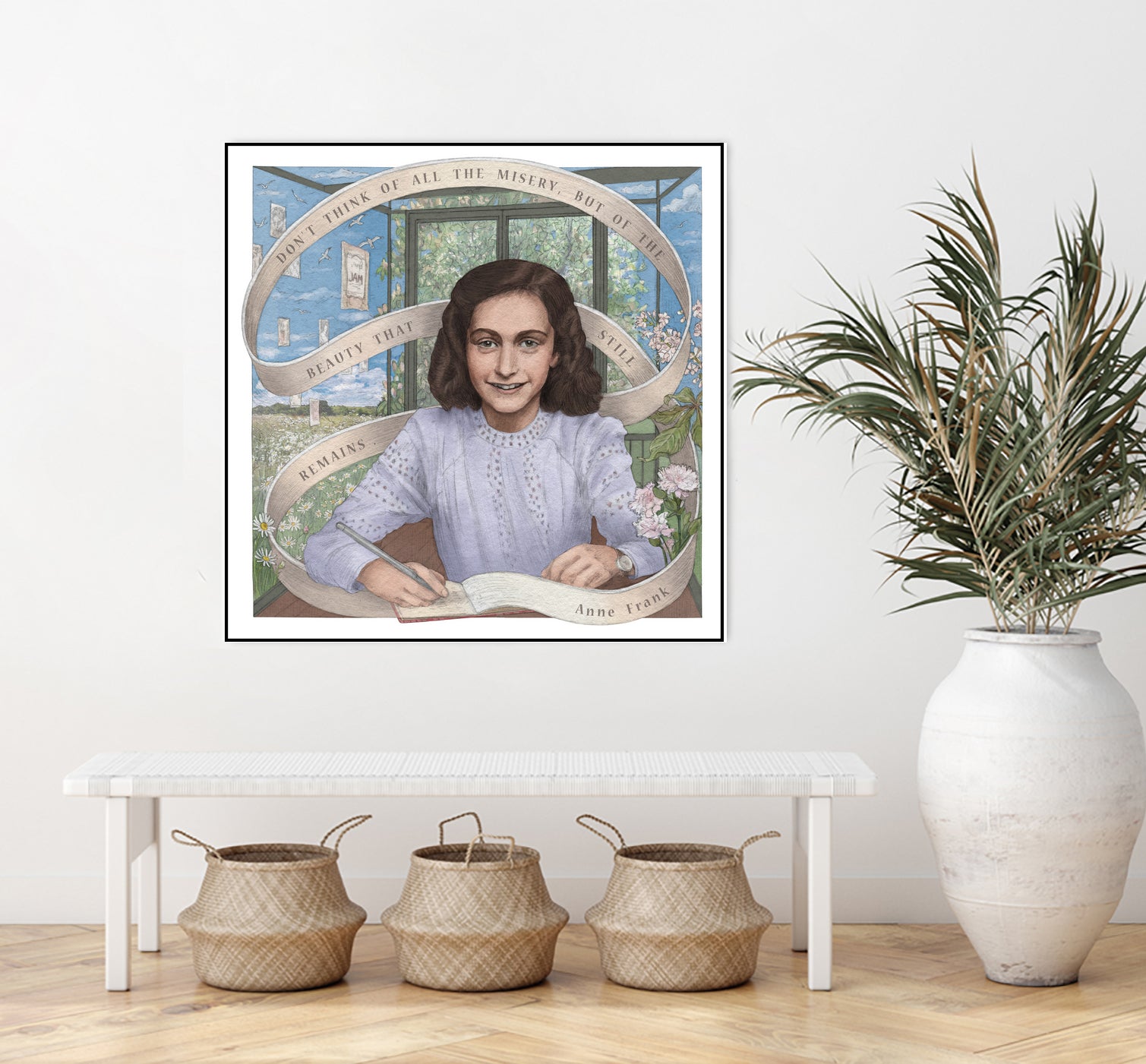 Anne Frank by Asya Mitskevich on GIANT ART - pink digital painting