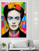 Frida Kahlo by Stephen Chambers on GIANT ART - gray digital painting