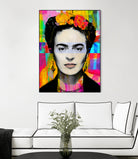 Frida Kahlo by Stephen Chambers on GIANT ART - gray digital painting