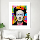 Frida Kahlo by Stephen Chambers on GIANT ART - gray digital painting