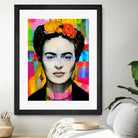 Frida Kahlo by Stephen Chambers on GIANT ART - gray digital painting