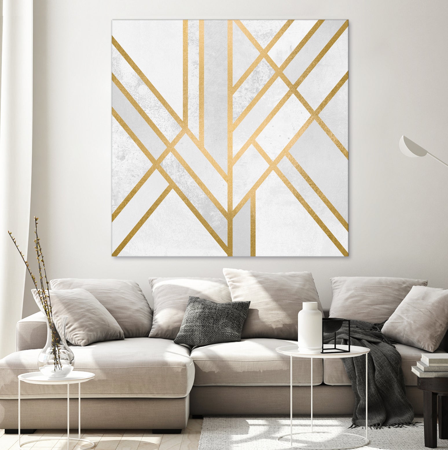 Art Deco Geometry by Elisabeth Fredriksson on GIANT ART - white digital painting