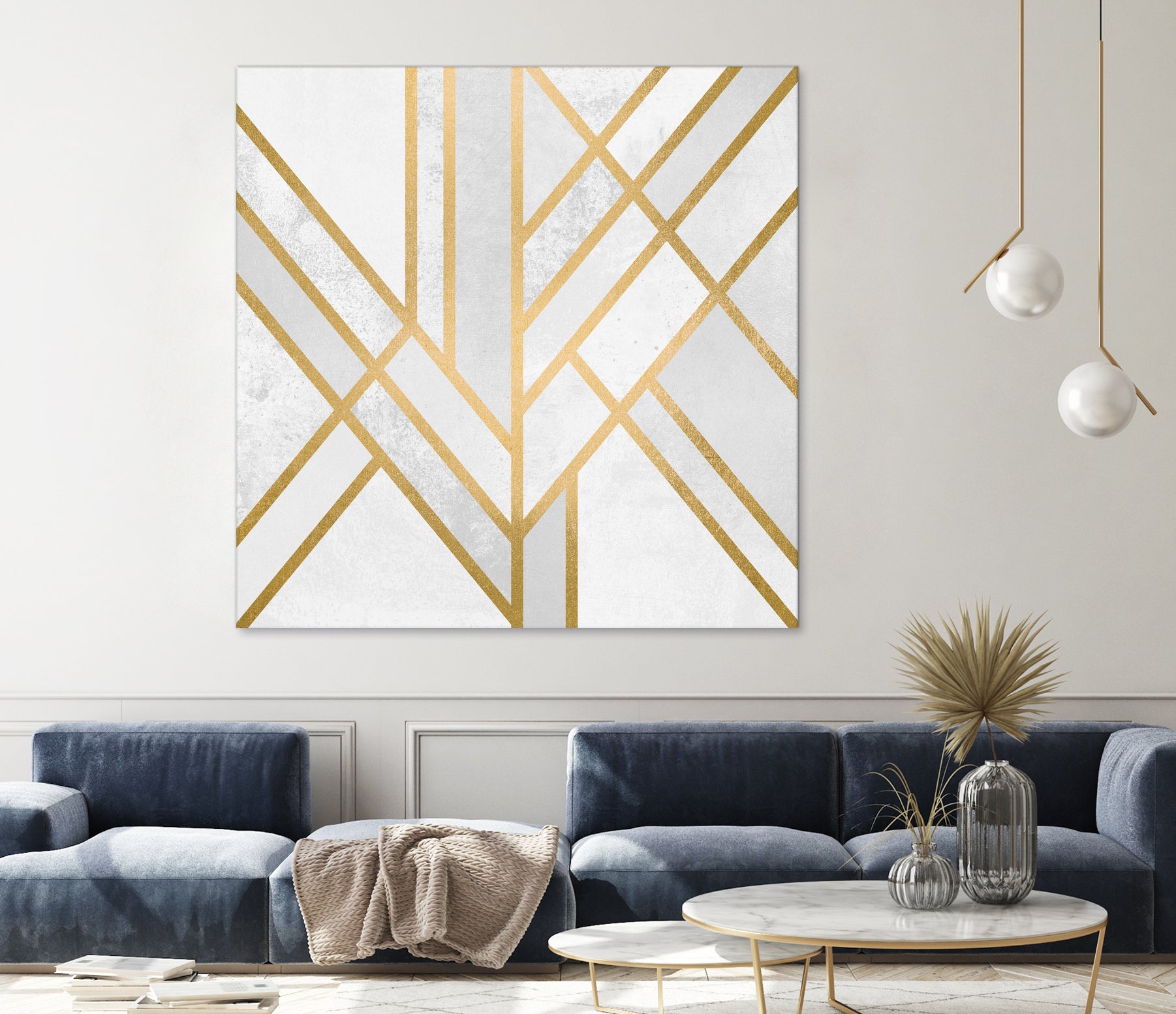 Art Deco Geometry by Elisabeth Fredriksson on GIANT ART - white digital painting