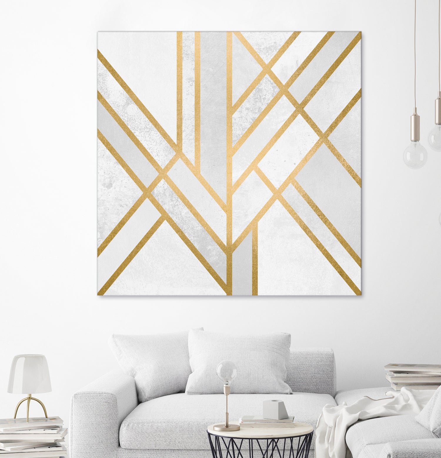 Art Deco Geometry by Elisabeth Fredriksson on GIANT ART - white digital painting