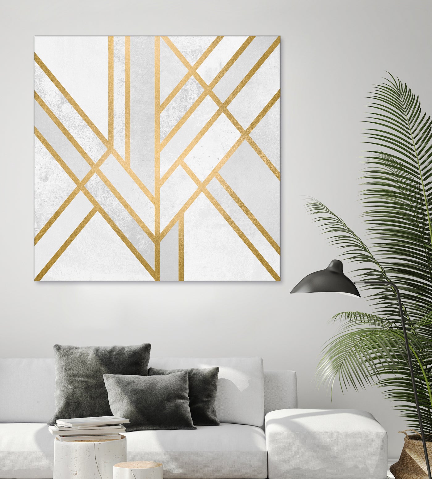 Art Deco Geometry by Elisabeth Fredriksson on GIANT ART - white digital painting