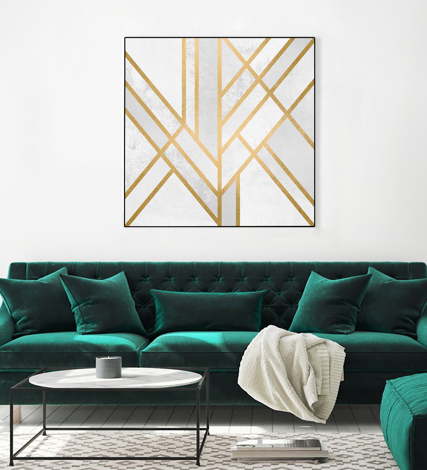 Art Deco Geometry by Elisabeth Fredriksson on GIANT ART - white digital painting