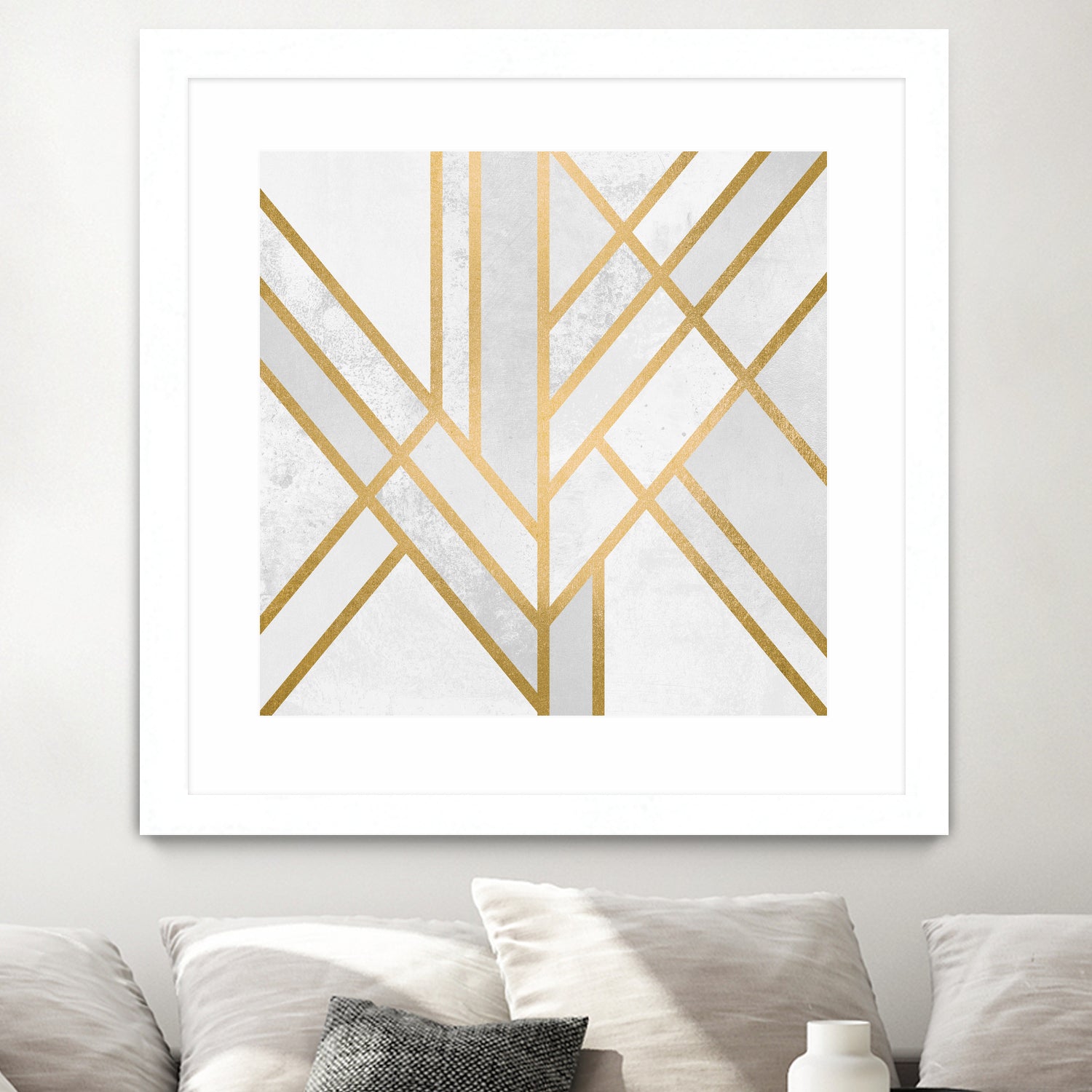 Art Deco Geometry by Elisabeth Fredriksson on GIANT ART - white digital painting