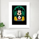 Disney Mickey Starbucks Lover by Nguyet Nguyen Thi Bich on GIANT ART - green character design