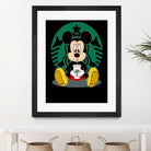 Disney Mickey Starbucks Lover by Nguyet Nguyen Thi Bich on GIANT ART - green character design