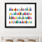 Bottles Multi by Emeline Tate-Robertson on GIANT ART - blue digital painting