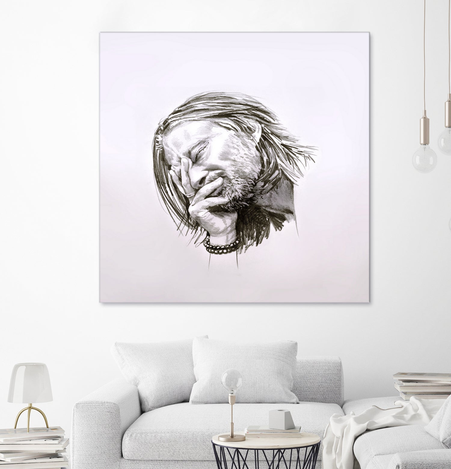 Thom Yorke by Raquel García Maciá on GIANT ART - white mixed media