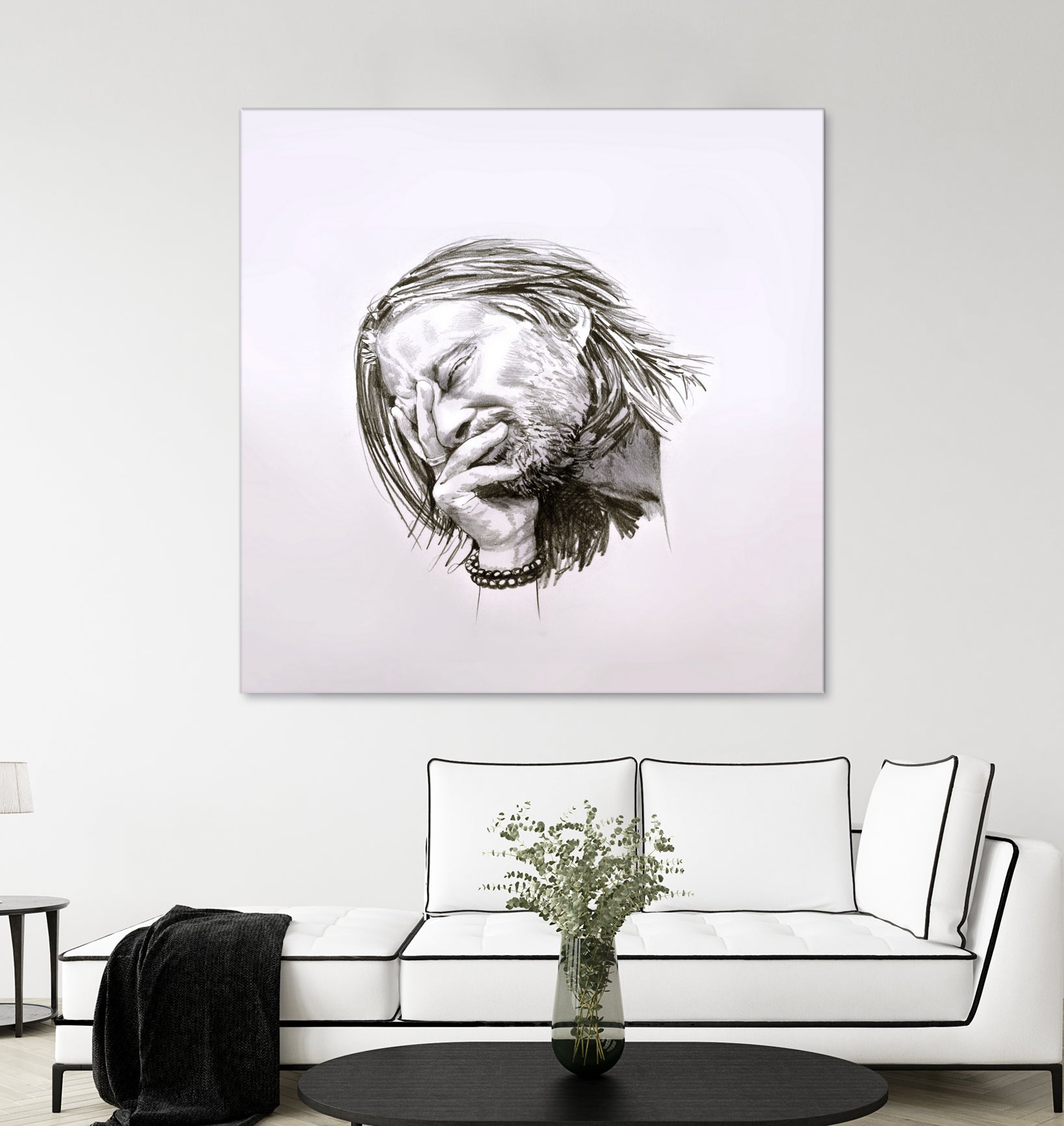 Thom Yorke by Raquel García Maciá on GIANT ART - white mixed media