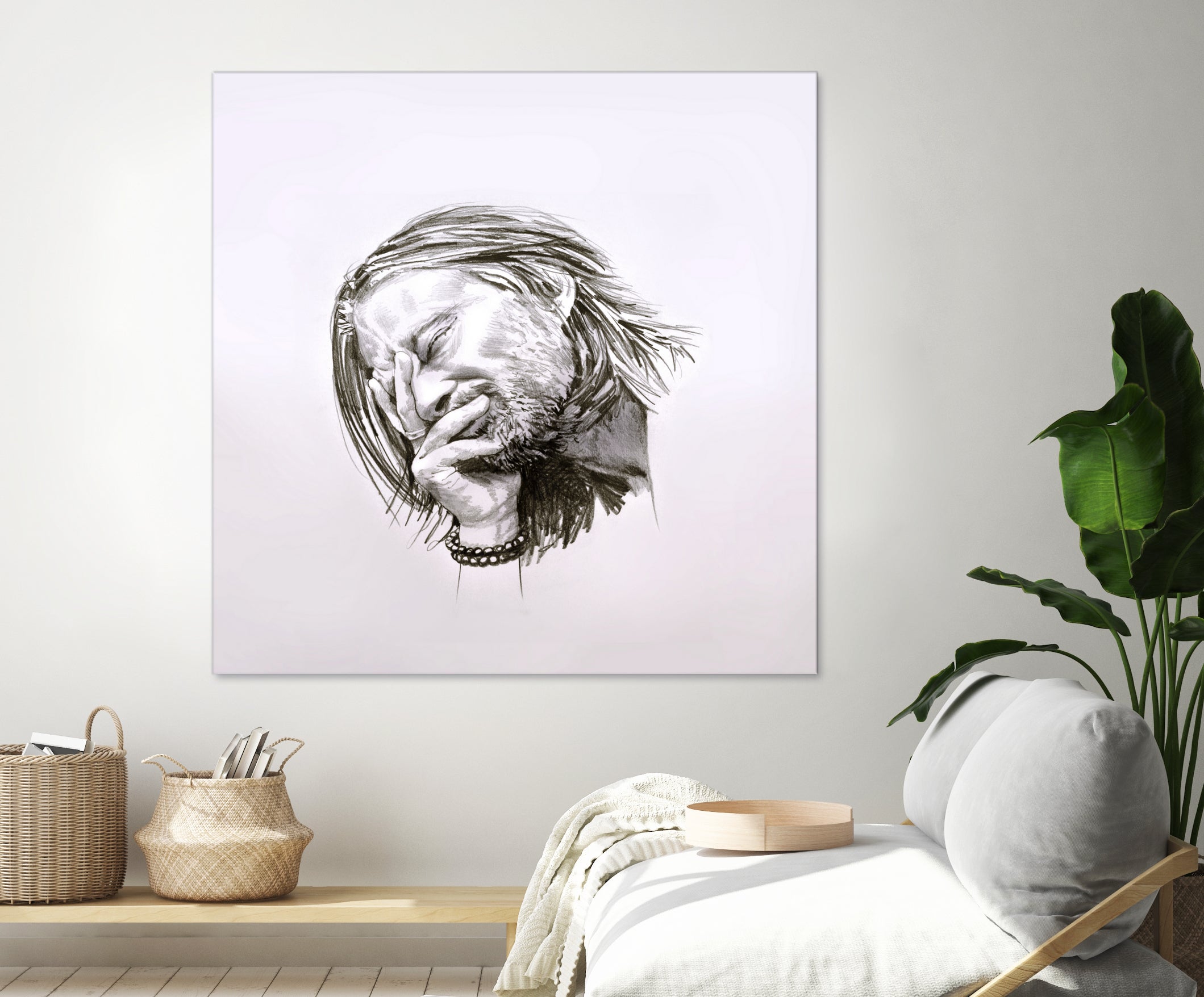 Thom Yorke by Raquel García Maciá on GIANT ART - white mixed media