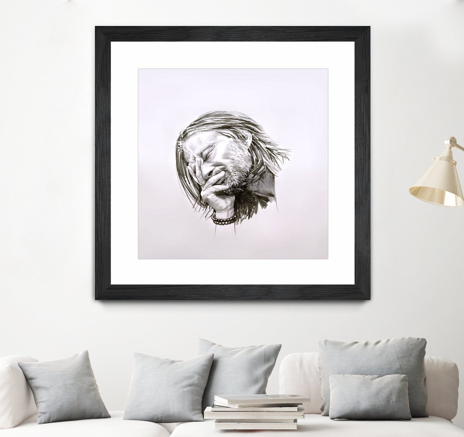 Thom Yorke by Raquel García Maciá on GIANT ART - white mixed media