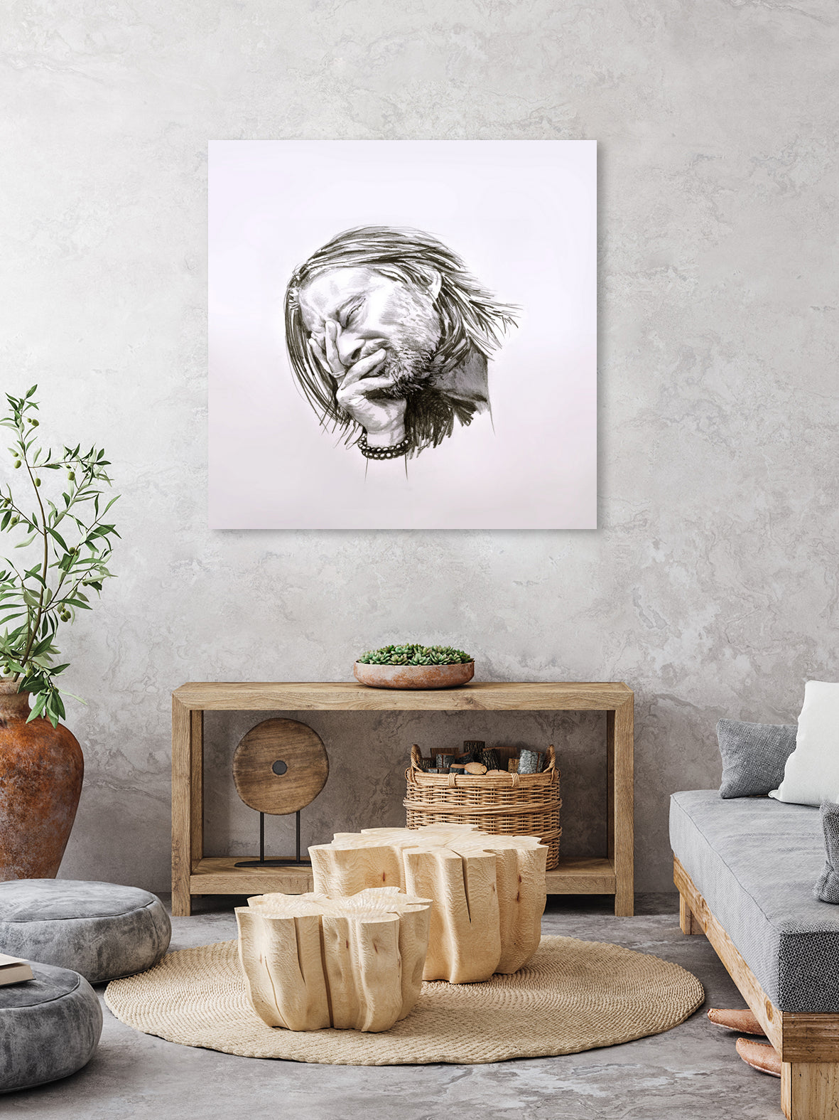 Thom Yorke by Raquel García Maciá on GIANT ART - white mixed media