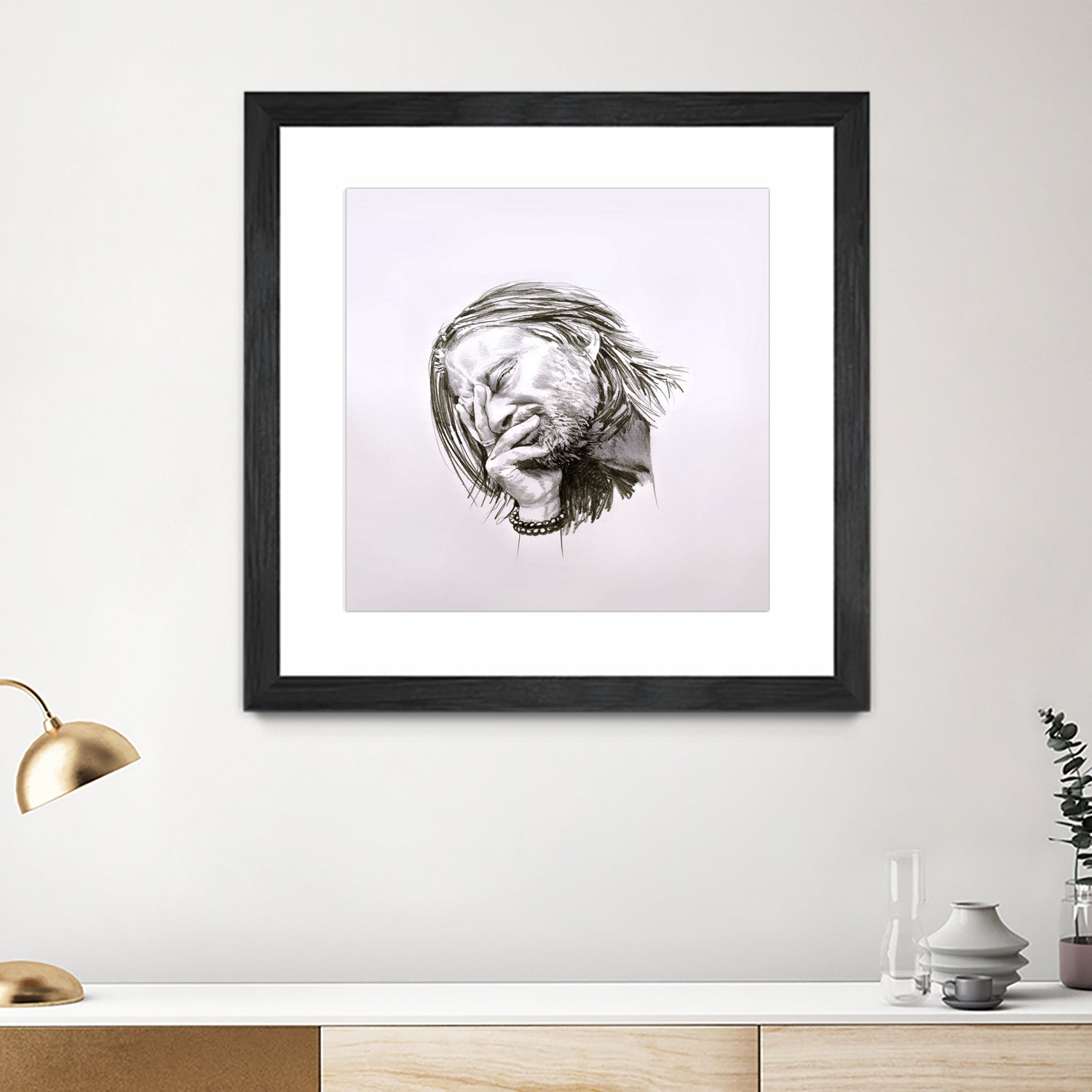 Thom Yorke by Raquel García Maciá on GIANT ART - white mixed media