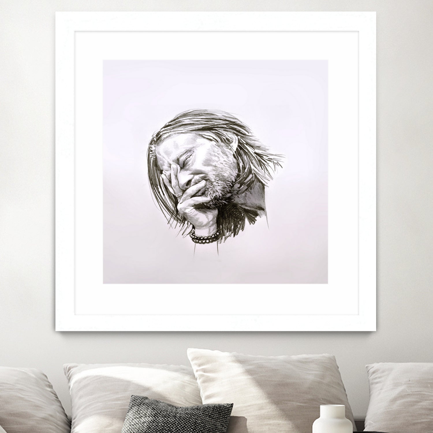 Thom Yorke by Raquel García Maciá on GIANT ART - white mixed media