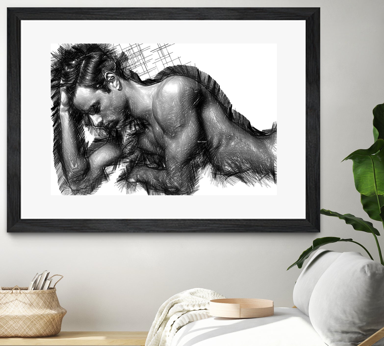 Male Pose 1416 by Rafael Salazar on GIANT ART - black digital painting