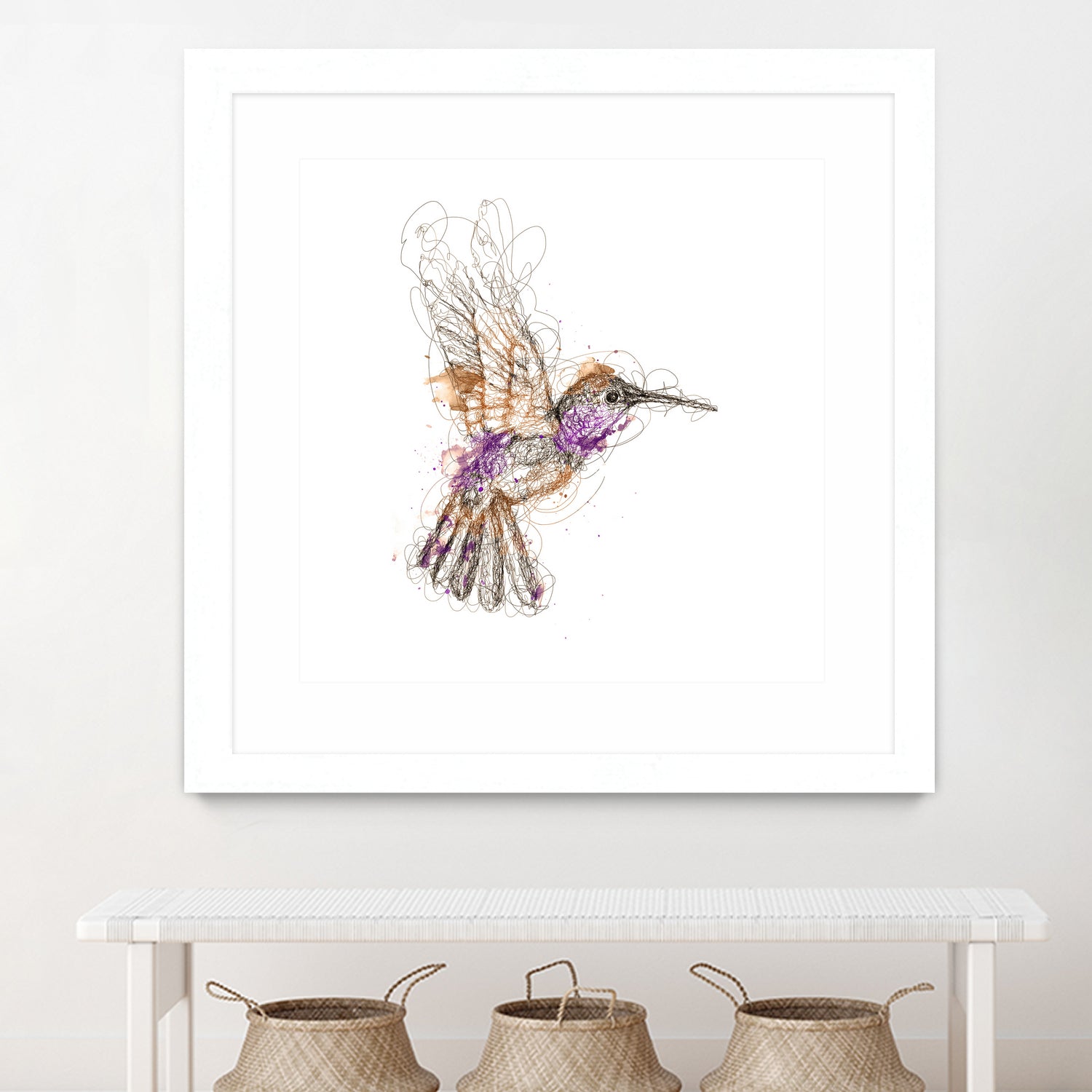 hummingbird by mohammad isman on GIANT ART - white digital painting