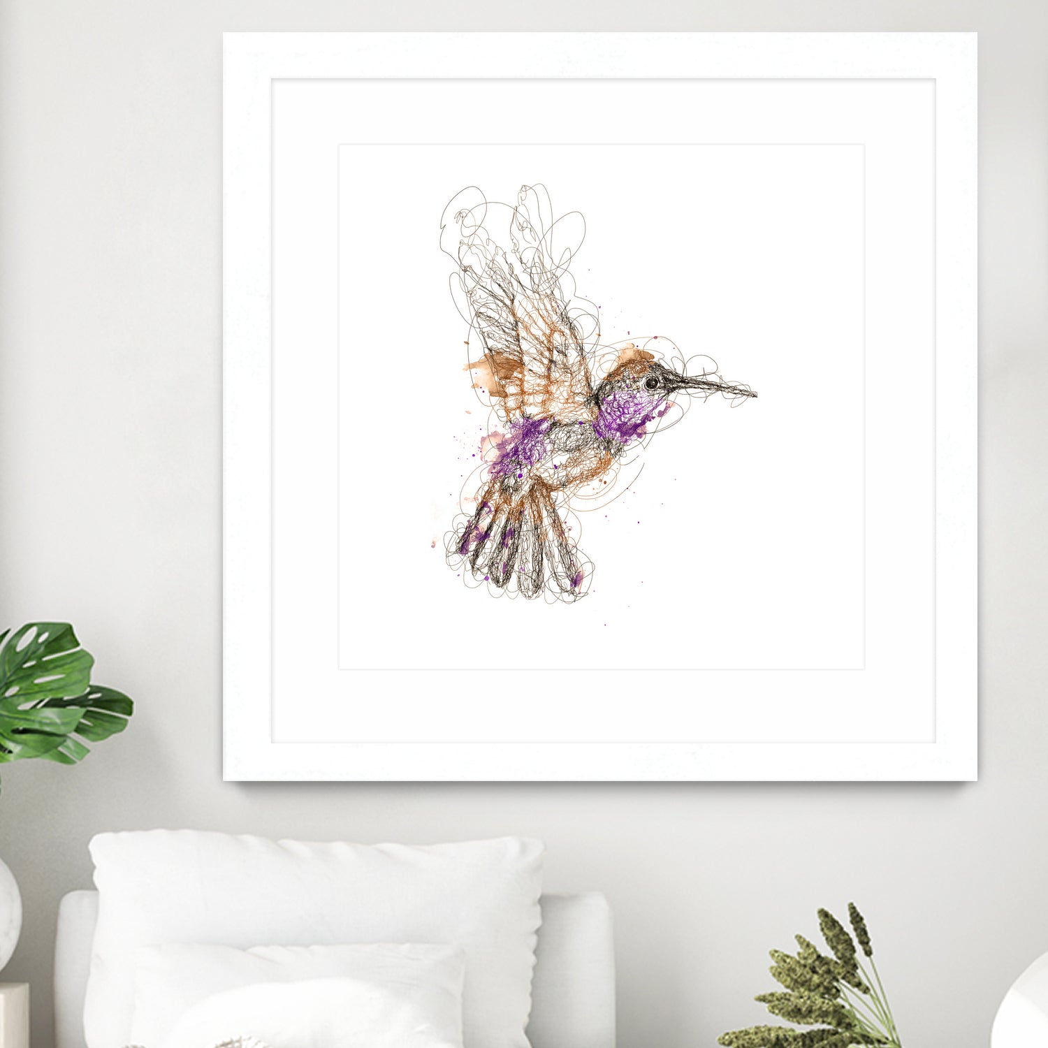 hummingbird by mohammad isman on GIANT ART - white digital painting