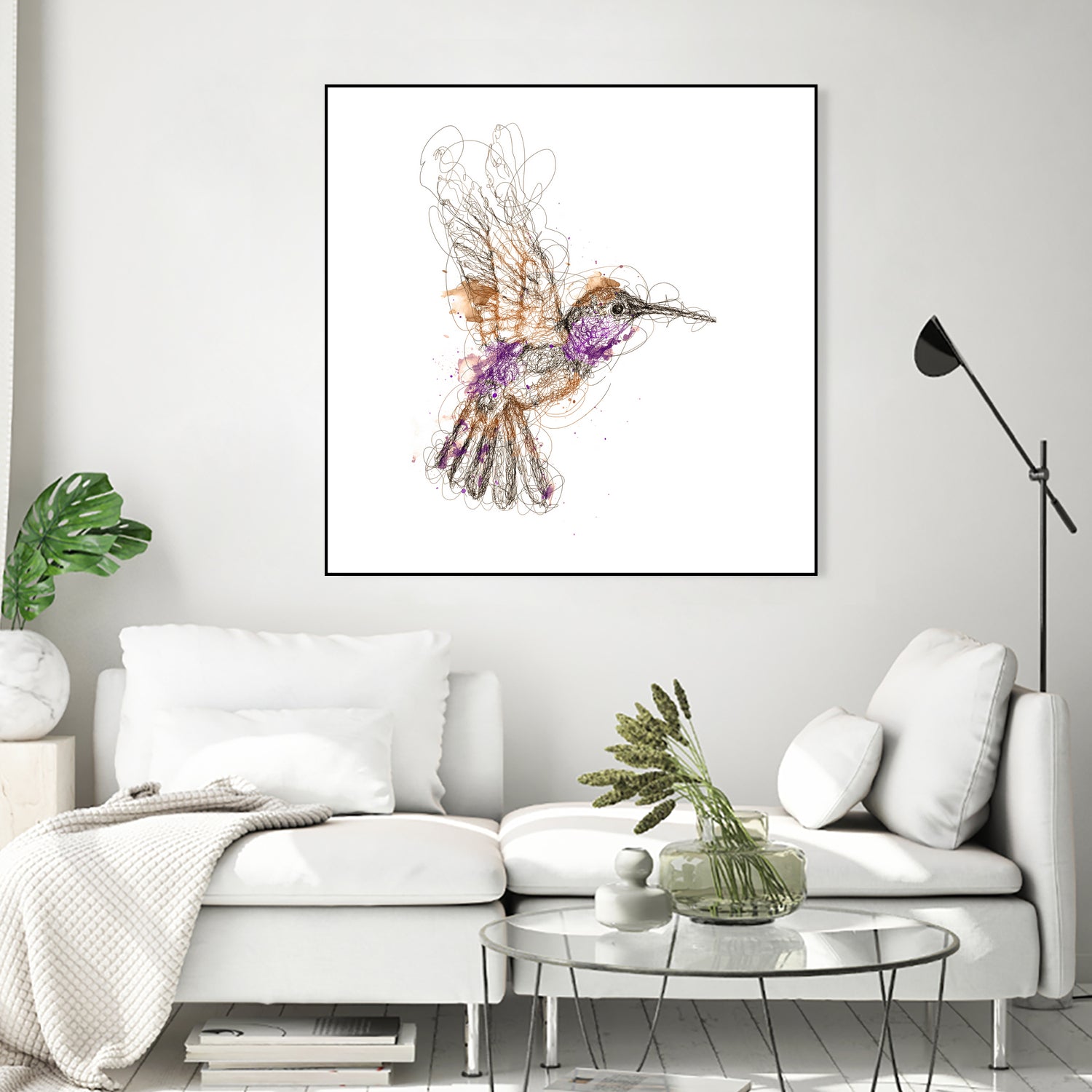 hummingbird by mohammad isman on GIANT ART - white digital painting