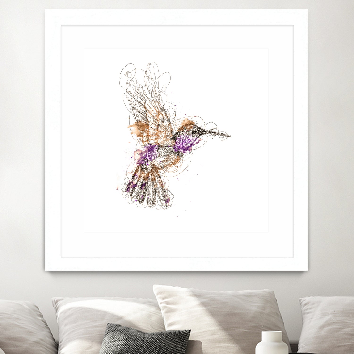 hummingbird by mohammad isman on GIANT ART - white digital painting