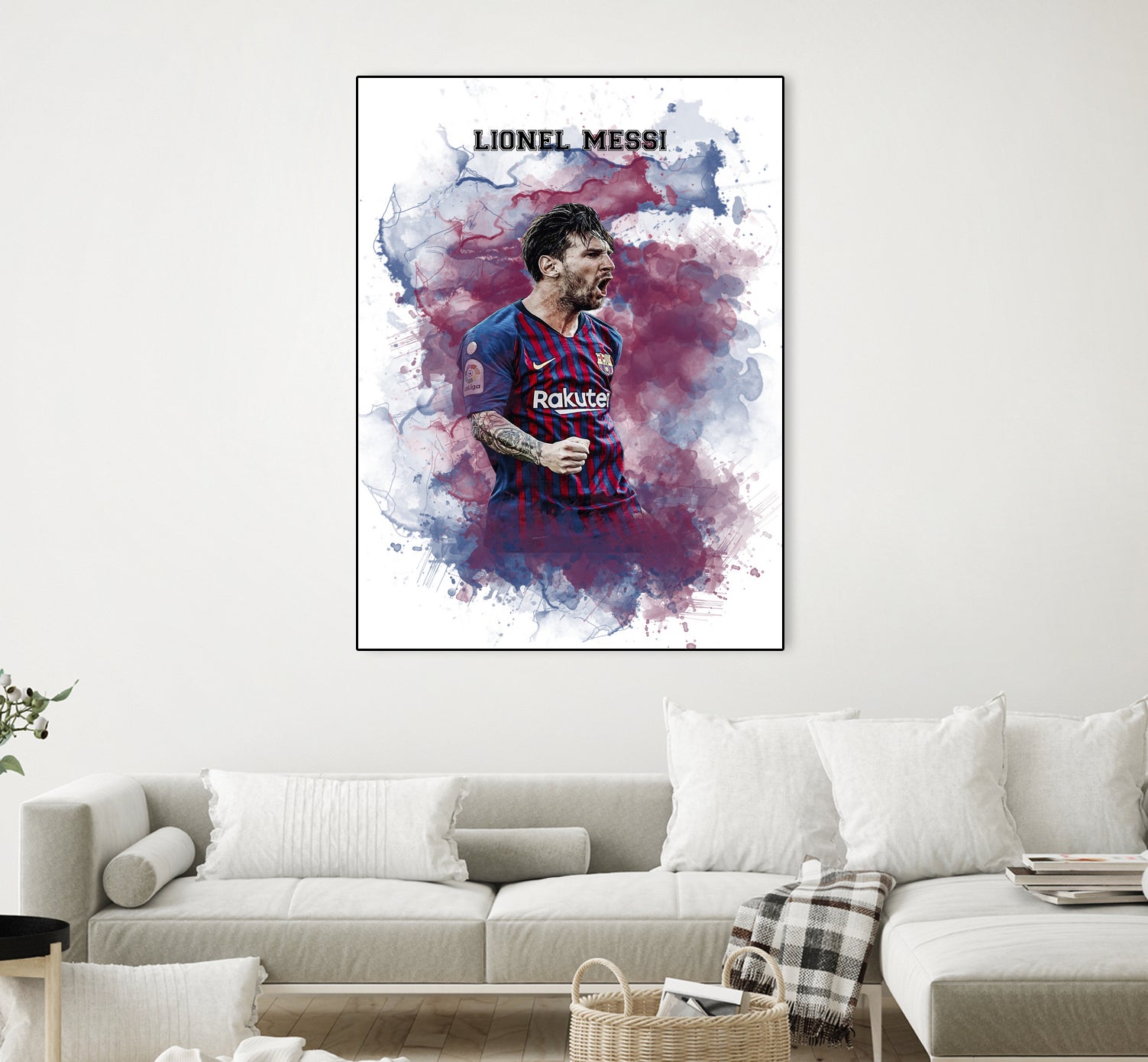 Lionel Messi Watercolor by Septiyan Nugroho on GIANT ART - white digital painting