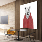 Sporty lion by Solti Balázs on GIANT ART - red digital painting