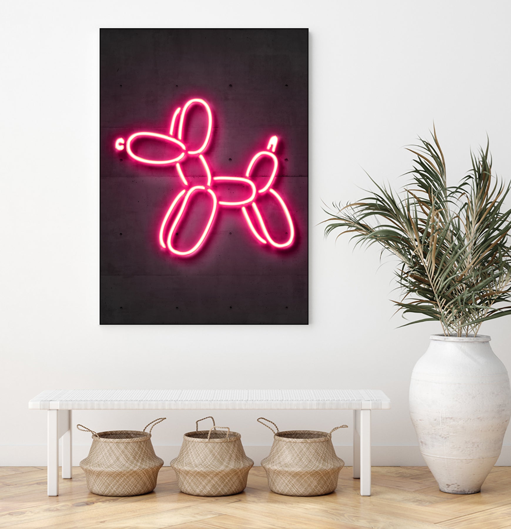 Balloon dog by Octavian Mihai Mielu on GIANT ART - pink 3d art