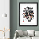 Demon Nezuko sumi-e by Antonio Camarena on GIANT ART - white digital painting