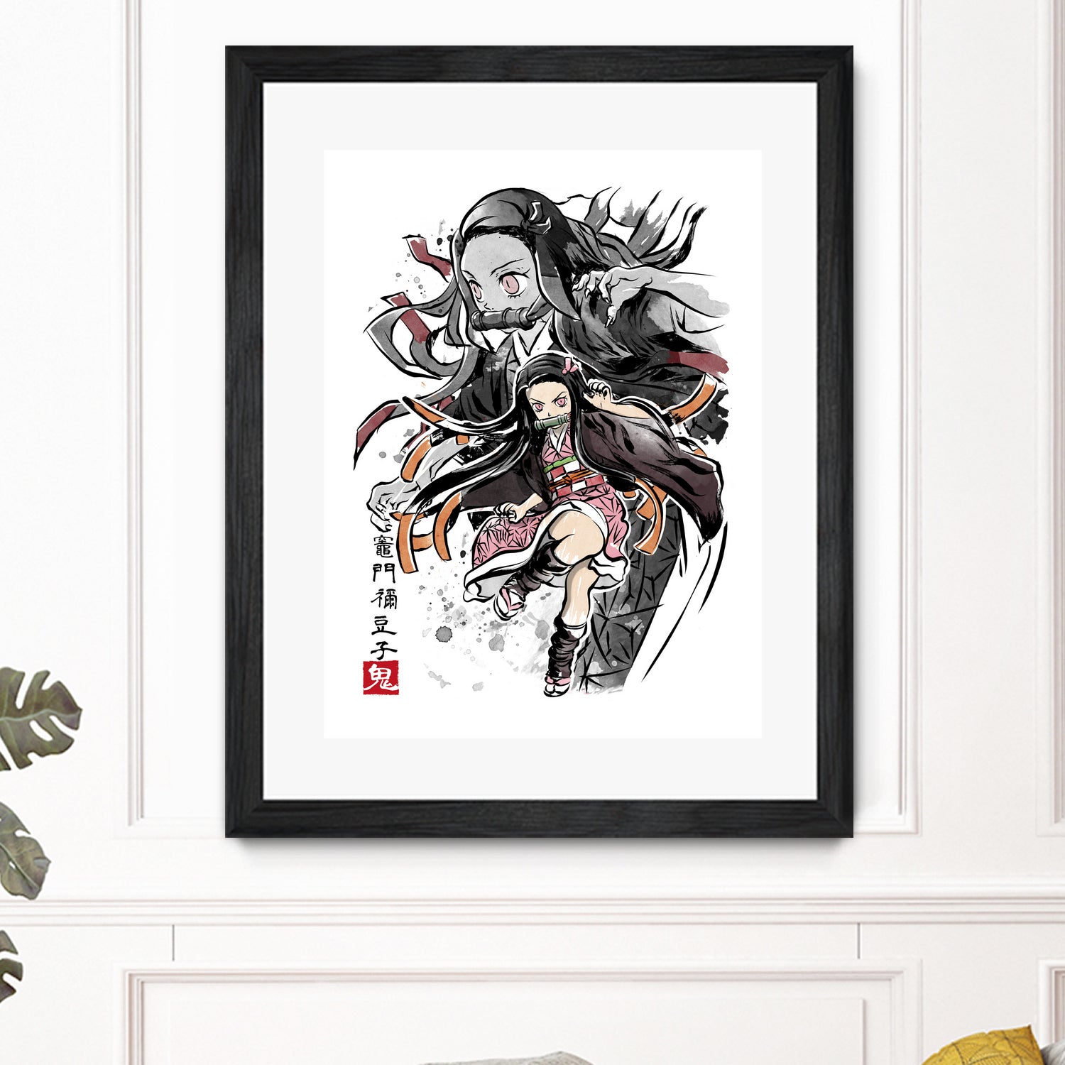 Demon Nezuko sumi-e by Antonio Camarena on GIANT ART - white digital painting