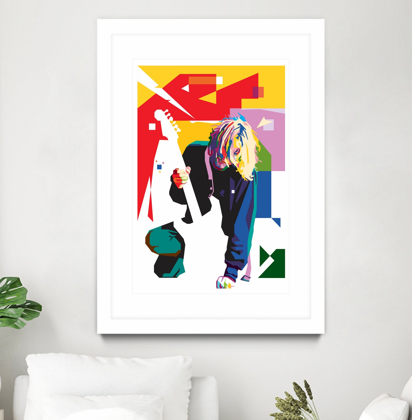 Kurt Cobain in WPAP Art by fajar gunawan on GIANT ART - white digital drawing