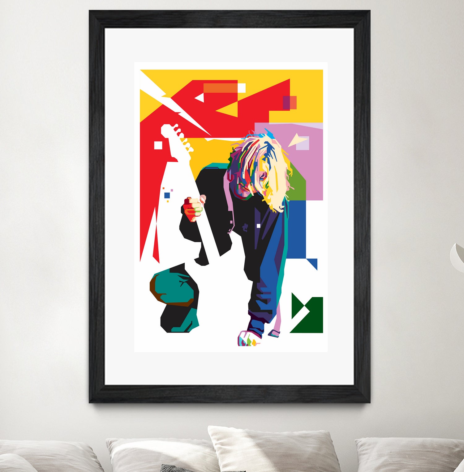 Kurt Cobain in WPAP Art by fajar gunawan on GIANT ART - white digital drawing